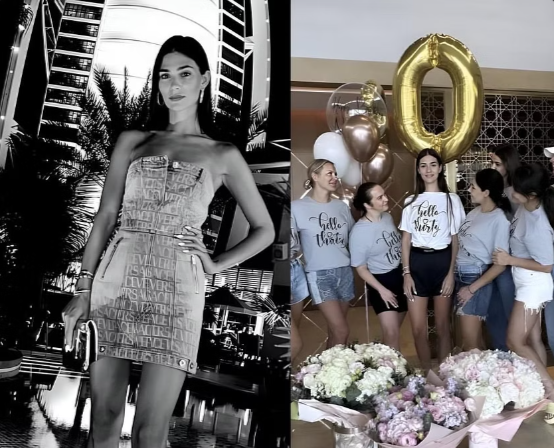 Anastasia Shubskaya aka Nastya celebrating her 30th birthday in Dubai.